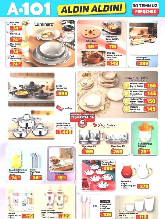 SATIŞTA A101 AKTÜEL KATALOG 30 TEMMUZ 2026 || A101 Aldın Aldın Perşembe afişi yeni neler var A101de bu hafta ankastre set, buharlı kırışıklık giderici, katlanabilir elektrikli scooter, elektrikli moped satışa çıkıyor