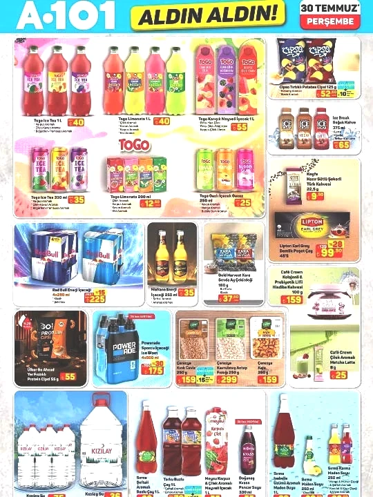 SATIŞTA A101 AKTÜEL KATALOG 30 TEMMUZ 2026 || A101 Aldın Aldın Perşembe afişi yeni neler var A101de bu hafta ankastre set, buharlı kırışıklık giderici, katlanabilir elektrikli scooter, elektrikli moped satışa çıkıyor