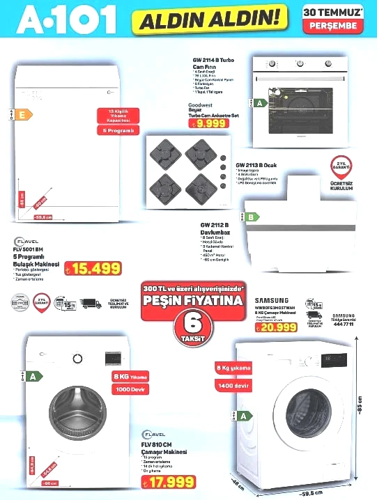 SATIŞTA A101 AKTÜEL KATALOG 30 TEMMUZ 2026 || A101 Aldın Aldın Perşembe afişi yeni neler var A101de bu hafta ankastre set, buharlı kırışıklık giderici, katlanabilir elektrikli scooter, elektrikli moped satışa çıkıyor