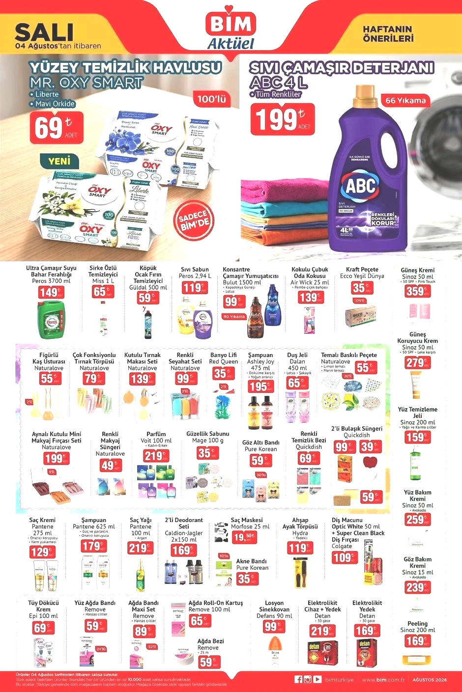 4 AĞUSTOS SALI BİM AKTÜEL KATALOĞU