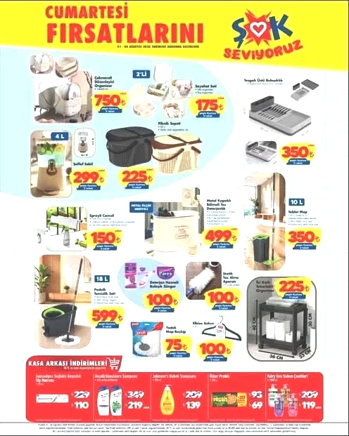 1-4 AĞUSTOS ŞOK CUMARTESİ FIRSATLARI AKTÜEL KATALOĞU 1-4 AĞUSTOS ŞOK CUMARTESİ FIRSATLARI AKTÜEL KATALOĞU