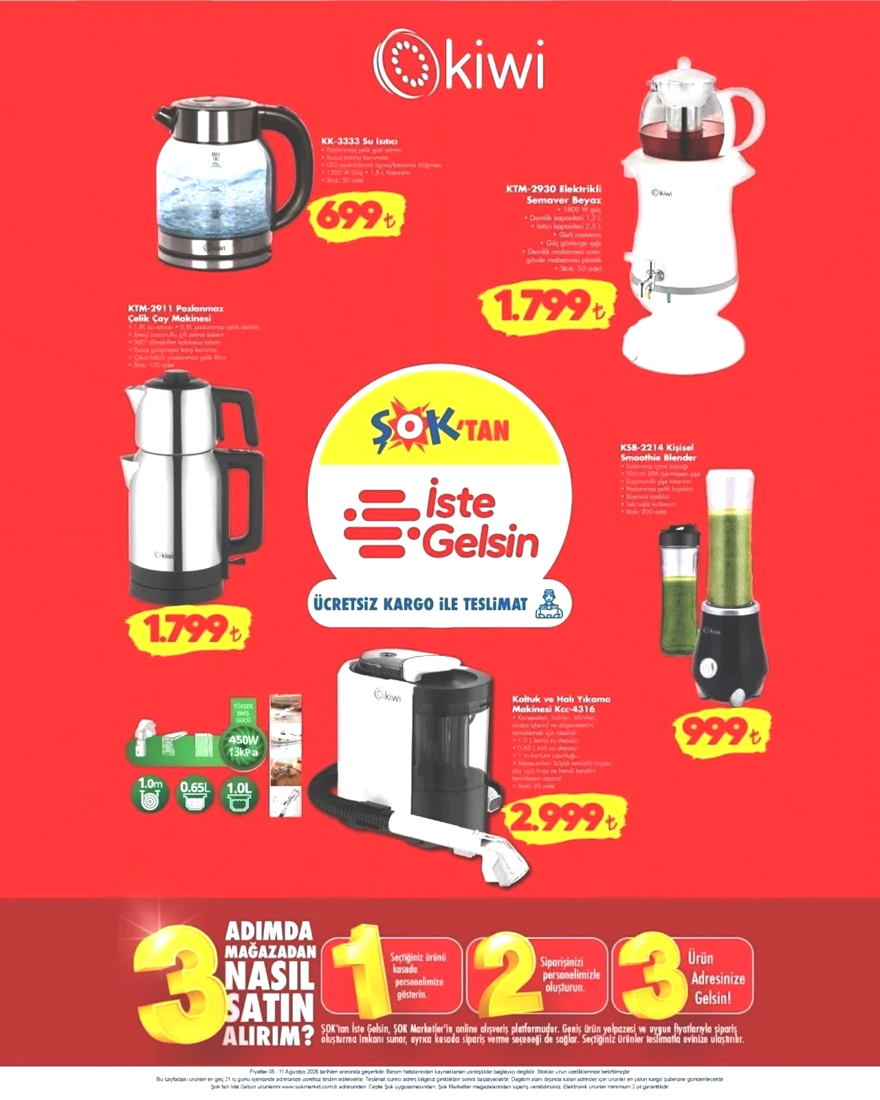 ŞOK 5-11 AĞUSTOS AKTÜEL KATALOĞU