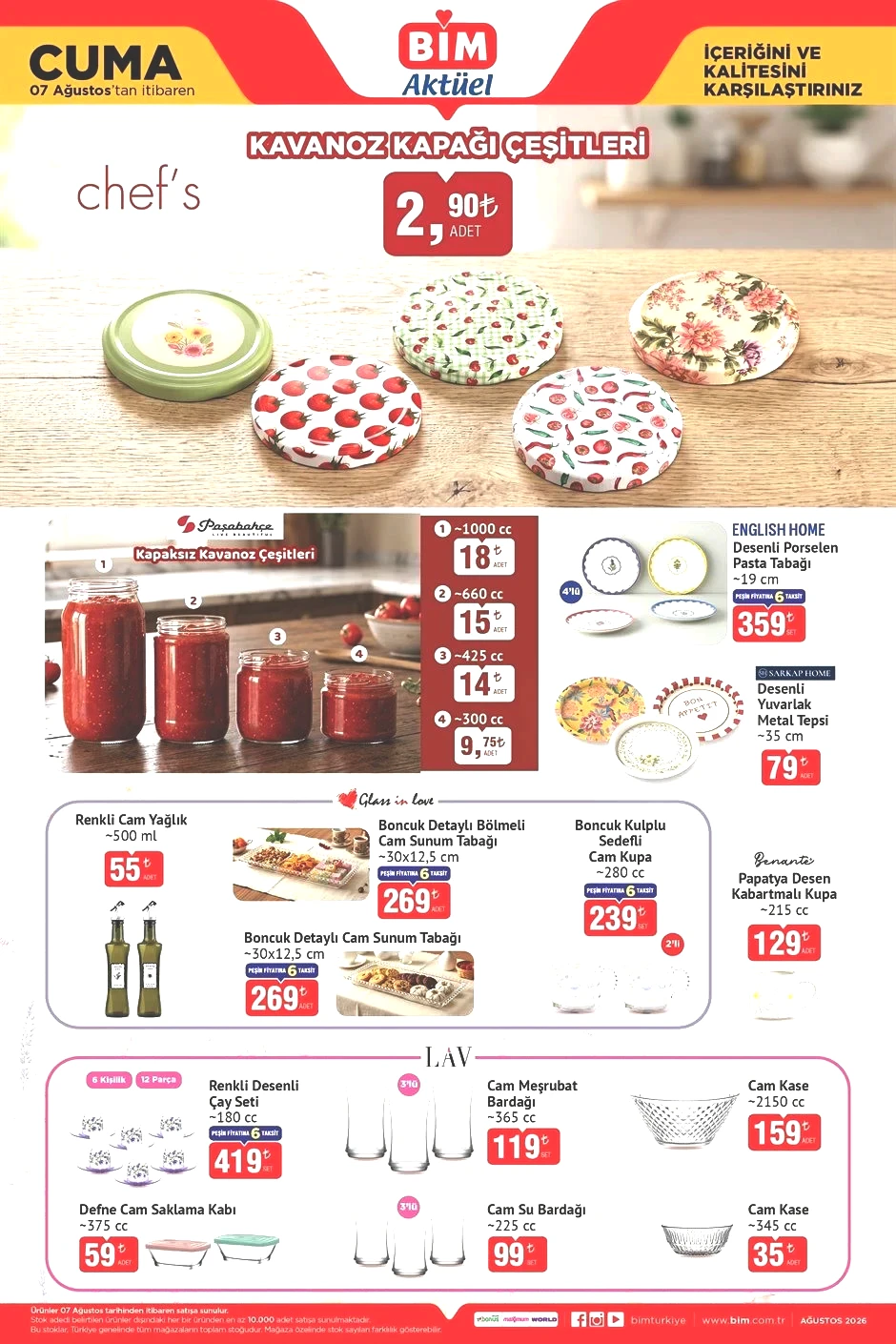 BİMDE BU CUMA İNDİRİMLİ ÜRÜNLERİ SATIŞTA BİM AKTÜEL 7 AĞUSTOS 2026 KATALOĞU - KEŞFETLİK TAM LİSTE || Bimde bu hafta neler var Bim broşürü Erişte Makarna Makinesi, Kışlık Kavanoz Kapağı Raflarda