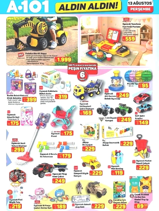 A101 KATALOG YENİ HAFTA HAFTA FIRSATLARI 13 AĞUSTOS 2026 || A101 Aldın Aldın indirim afişi yeni neler var A101 güncel broşürü ile tezgah altı buzdolabı, kırtasiye ürünleri, şarjlı el süpürgesi, kahvaltı takımı geliyor